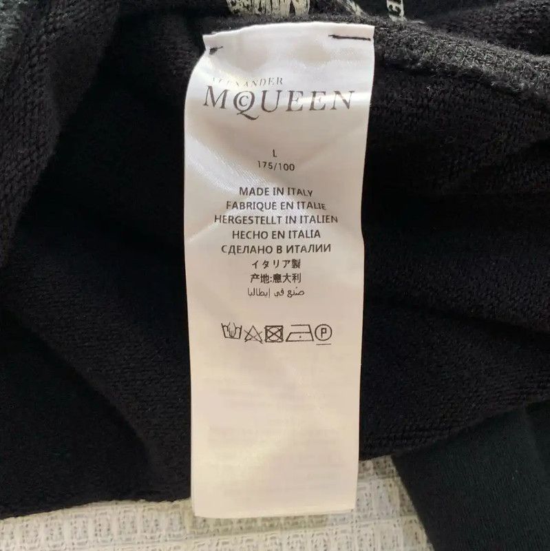 Alexander McQueen Alexander McQueen Black Cotton Graphic Sweatshirt 0089 Size US L / EU 52-54 / 3 - 4 Thumbnail