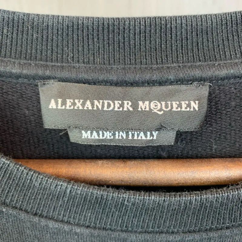 Alexander McQueen Alexander McQueen Black Cotton Graphic Sweatshirt 0089 Size US L / EU 52-54 / 3 - 3 Thumbnail