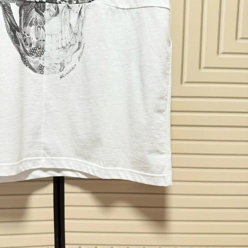 Alexander McQueen Alexander McQueen Men's Summer White Logo T-Shirt 0089 Size US M / EU 48-50 / 2 - 5 Thumbnail