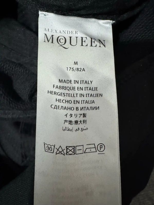 Alexander McQueen Alexander McQueen Black Cotton Embroidered Casual Pants 0089 Size US 38 / EU 54 - 4 Thumbnail