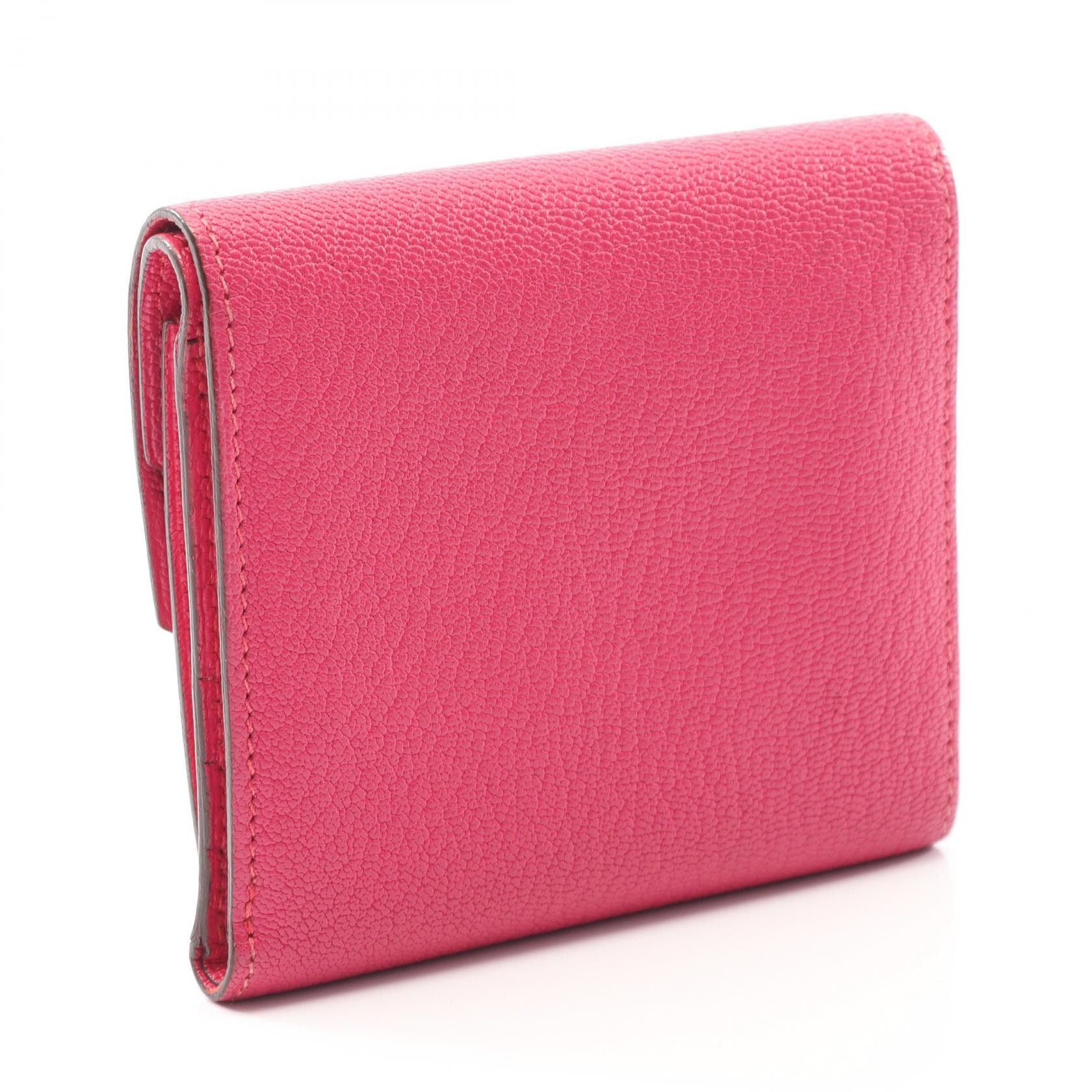 Hermes Hermes Hermes Tille Chevre Trifold Wallet Leather Short Wallet Stamp L (2008) DUTY FREE for USA Size ONE SIZE - 2 Thumbnail
