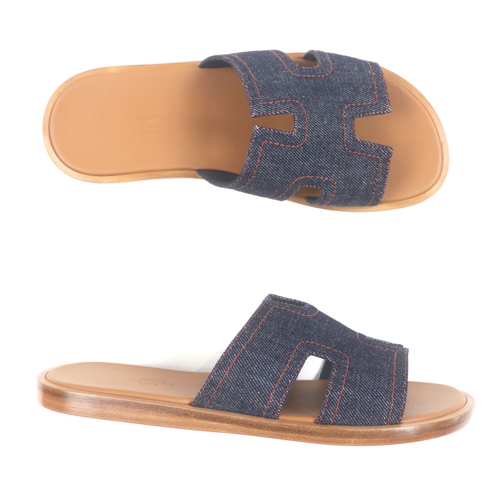 Hermes Hermes Hermes Shipre Denim Sandals Denim Shoes DUTY FREE for USA Size ONE SIZE - 6 Thumbnail