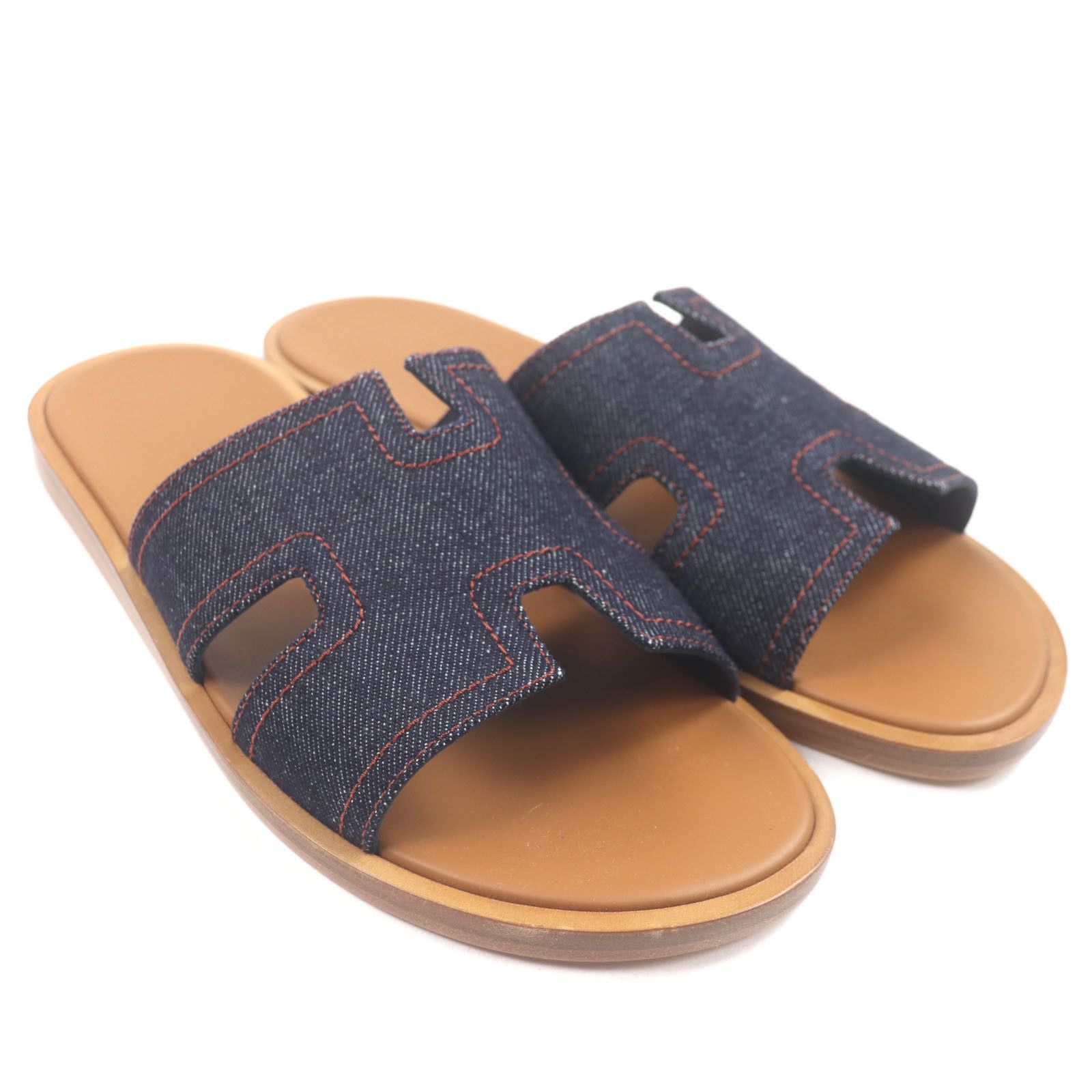 Hermes Hermes Hermes Shipre Denim Sandals Denim Shoes DUTY FREE for USA Size ONE SIZE - 3 Thumbnail