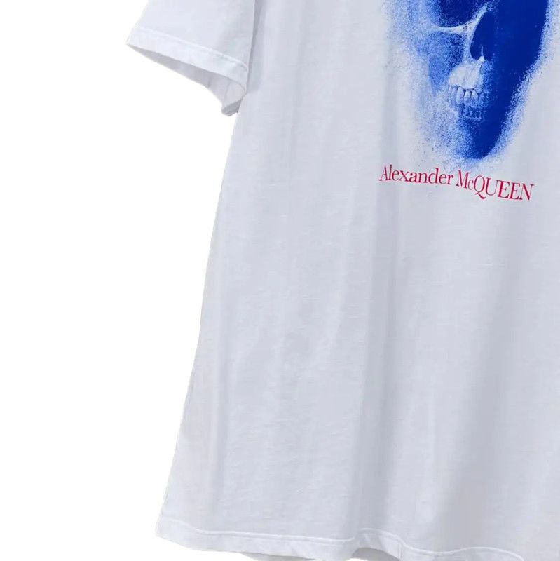Alexander McQueen Alexander McQueen White Cotton Skull Print T-Shirt 0089 Size US XXL / EU 58 / 5 - 5 Thumbnail