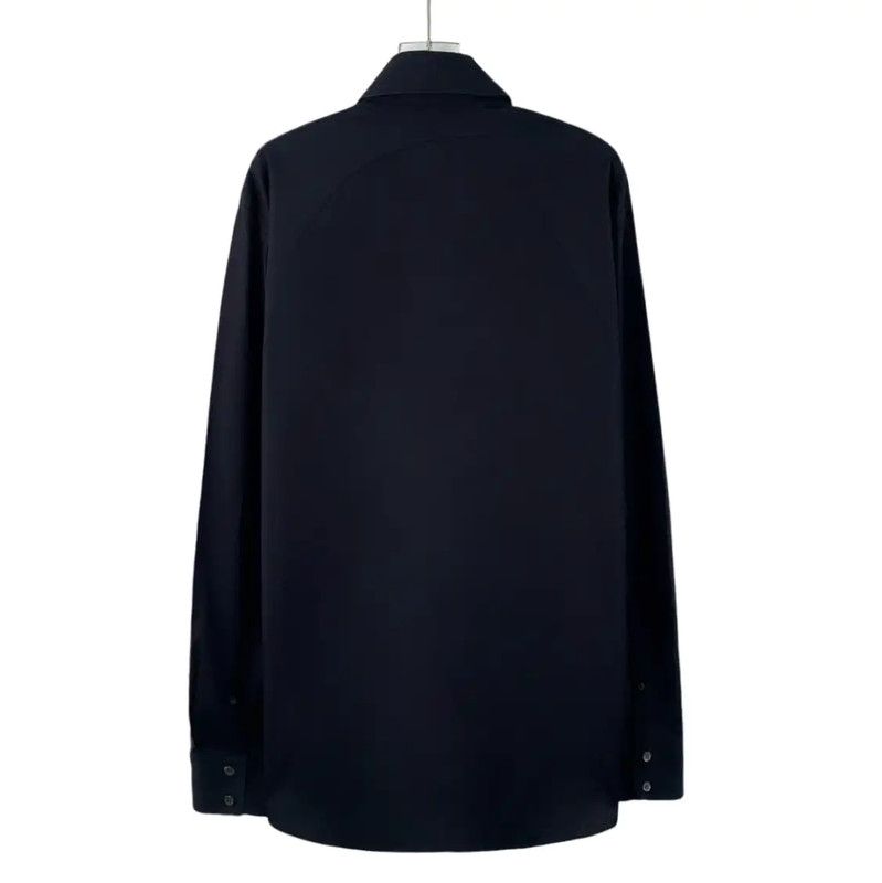 Alexander McQueen Alexander McQueen Black Cotton Long Sleeve Shirt 0089 Size US M / EU 48-50 / 2 - 2 Thumbnail