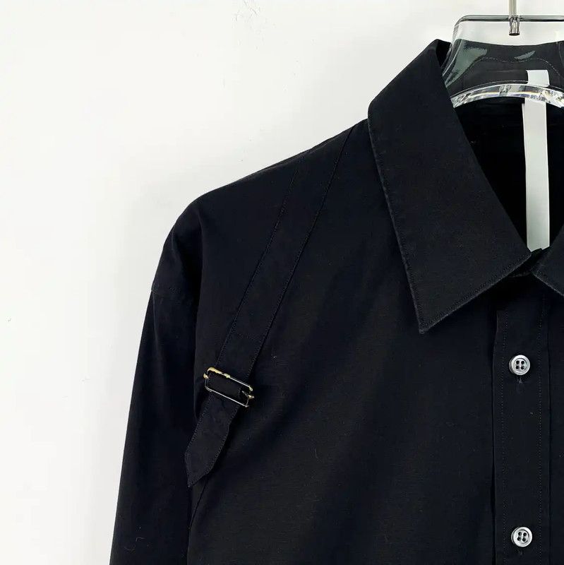 Alexander McQueen Alexander McQueen Black Cotton Long Sleeve Shirt 0089 Size US M / EU 48-50 / 2 - 3 Thumbnail