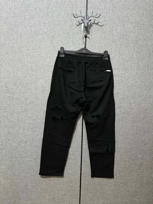 Alexander McQueen Alexander McQueen Black Cotton Distressed Casual Pants 0089 Size US 27 - 2 Thumbnail