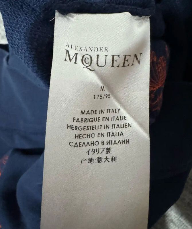 Alexander McQueen Alexander McQueen Navy Skull Embroidered Sweatshirt 0089 Size US M / EU 48-50 / 2 - 5 Thumbnail