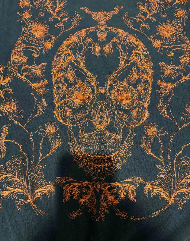 Alexander McQueen Alexander McQueen Navy Skull Embroidered Sweatshirt 0089 Size US M / EU 48-50 / 2 - 3 Thumbnail