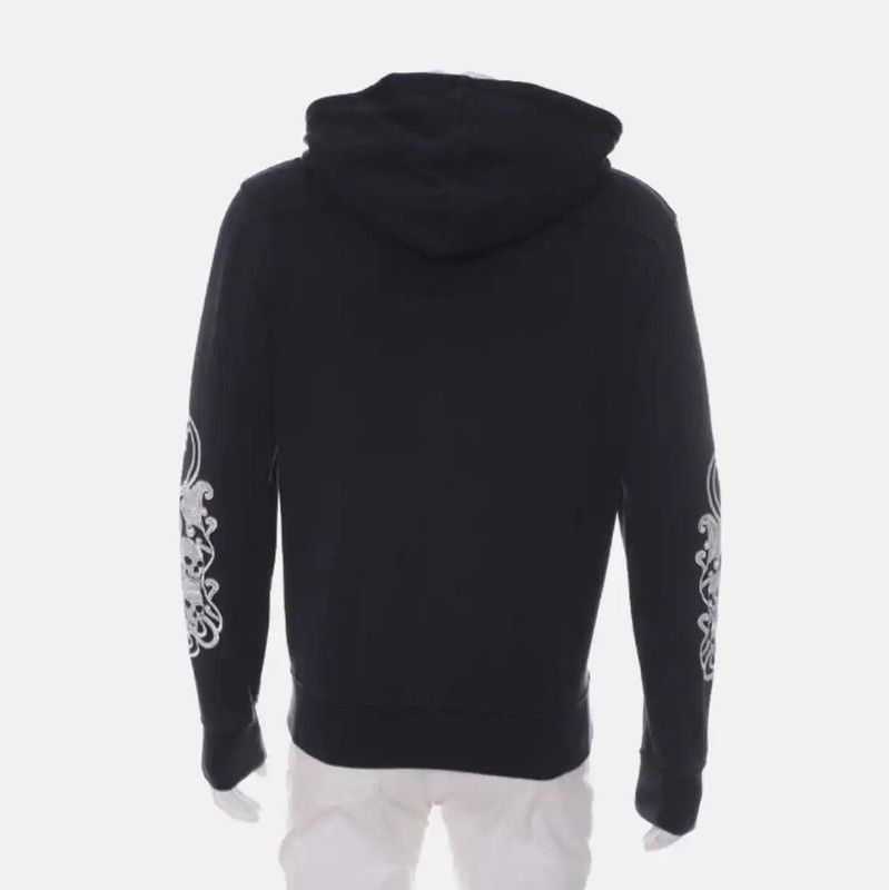 Alexander McQueen Alexander McQueen Black Cotton Embroidered Hoodie 0089 Size US M / EU 48-50 / 2 - 3 Thumbnail