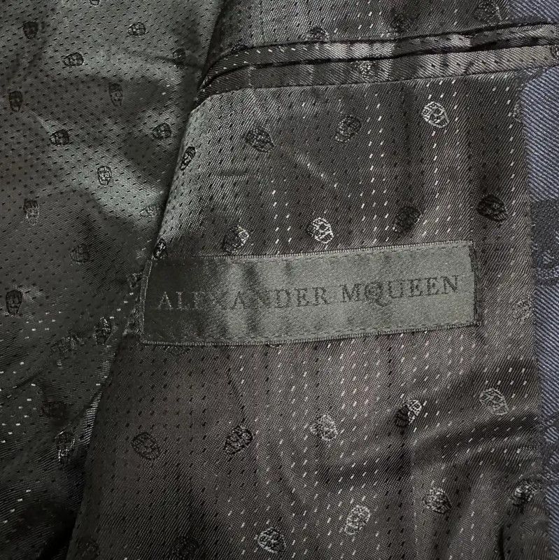 Alexander McQueen Alexander McQueen XL Navy Wool Men's Coat 0089 Size US XL / EU 56 / 4 - 4 Thumbnail
