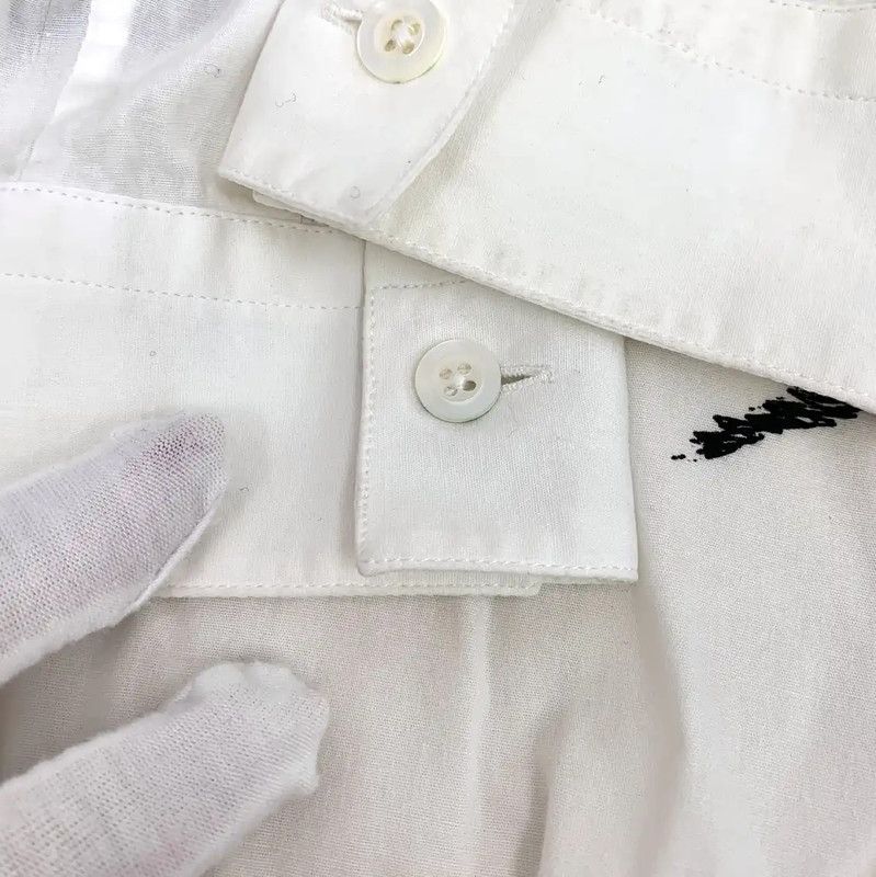 Alexander McQueen Alexander McQueen White Cotton Long Sleeve Shirt 0089 Size US L / EU 52-54 / 3 - 9 Thumbnail