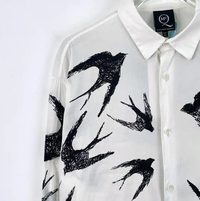 Alexander McQueen Alexander McQueen White Cotton Long Sleeve Shirt 0089 Size US L / EU 52-54 / 3 - 3 Thumbnail