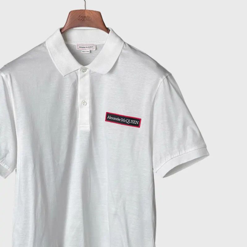 Alexander McQueen Alexander McQueen White Cotton Men's Polo 0089 Size US S / EU 44-46 / 1 - 3 Thumbnail
