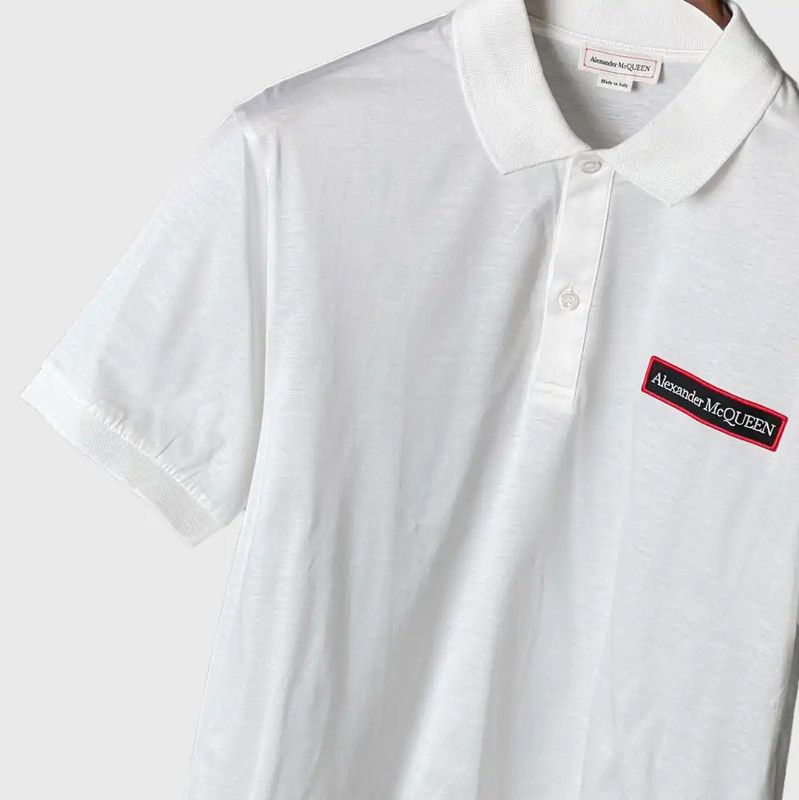 Alexander McQueen Alexander McQueen White Cotton Men's Polo 0089 Size US S / EU 44-46 / 1 - 5 Thumbnail
