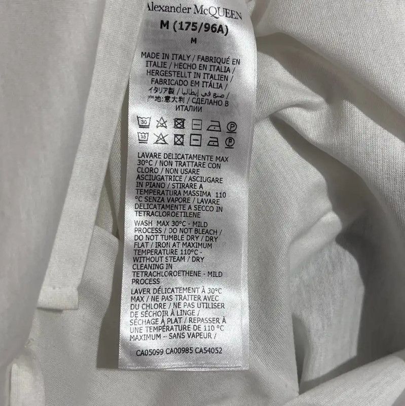 Alexander McQueen Alexander McQueen White Cotton Men's Polo 0089 Size US S / EU 44-46 / 1 - 7 Thumbnail