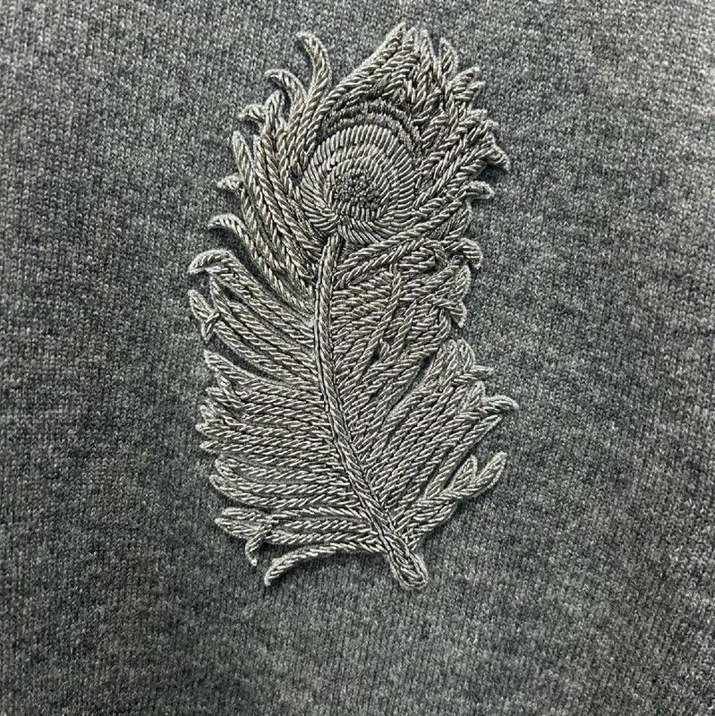 Alexander McQueen Alexander McQueen Gray Cotton Pullover Sweater 0089 Size US L / EU 52-54 / 3 - 3 Thumbnail