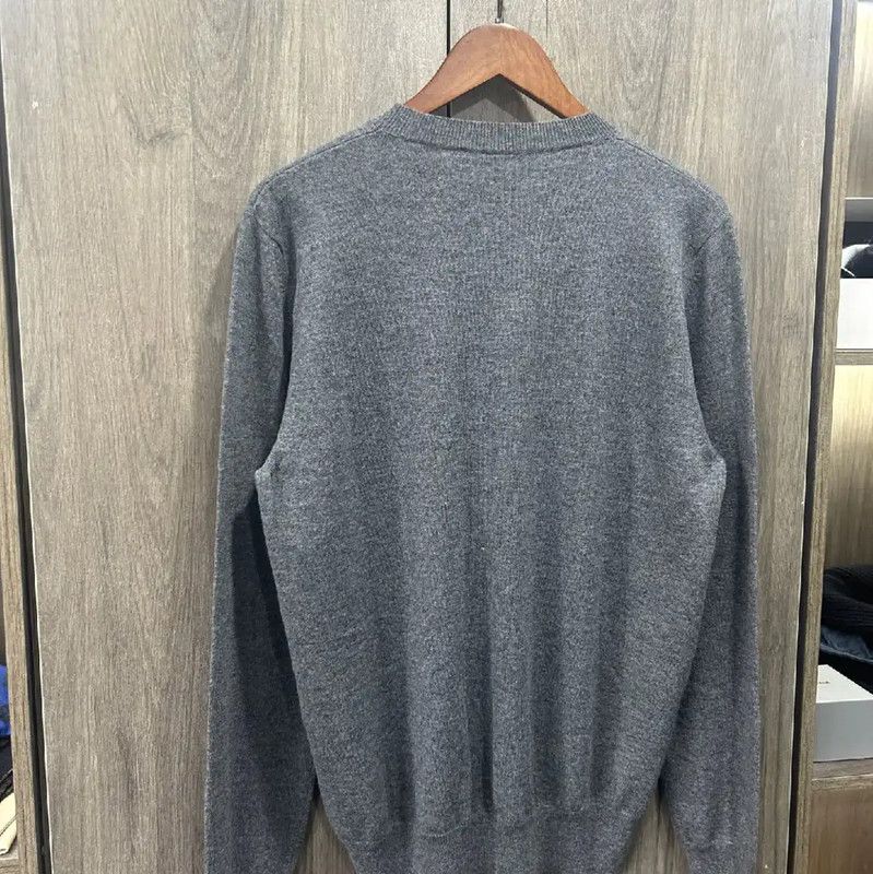 Alexander McQueen Alexander McQueen Gray Cotton Pullover Sweater 0089 Size US L / EU 52-54 / 3 - 8 Thumbnail