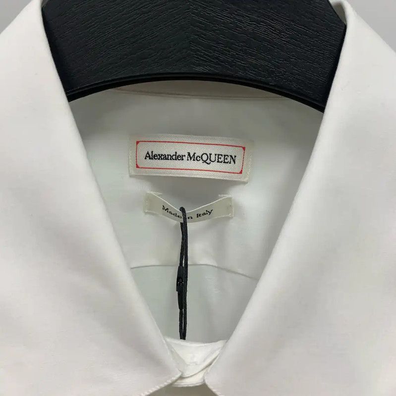 Alexander McQueen Alexander McQUEEN Men's Cotton White Shirt 0089 Size US L / EU 52-54 / 3 - 3 Thumbnail