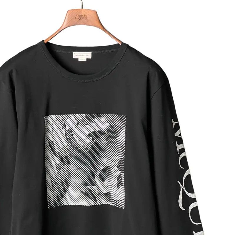 Alexander McQueen Alexander McQueen Black Long Sleeve Printed Sweatshirt 0089 Size US S / EU 44-46 / 1 - 3 Thumbnail