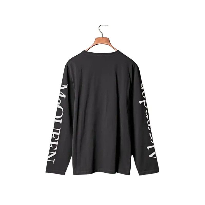 Alexander McQueen Alexander McQueen Black Long Sleeve Printed Sweatshirt 0089 Size US S / EU 44-46 / 1 - 2 Thumbnail