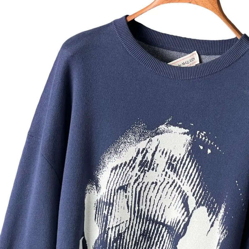 Alexander McQueen Alexander McQueen Men's Blue Cotton Sweatshirt 0089 Size US M / EU 48-50 / 2 - 5 Thumbnail