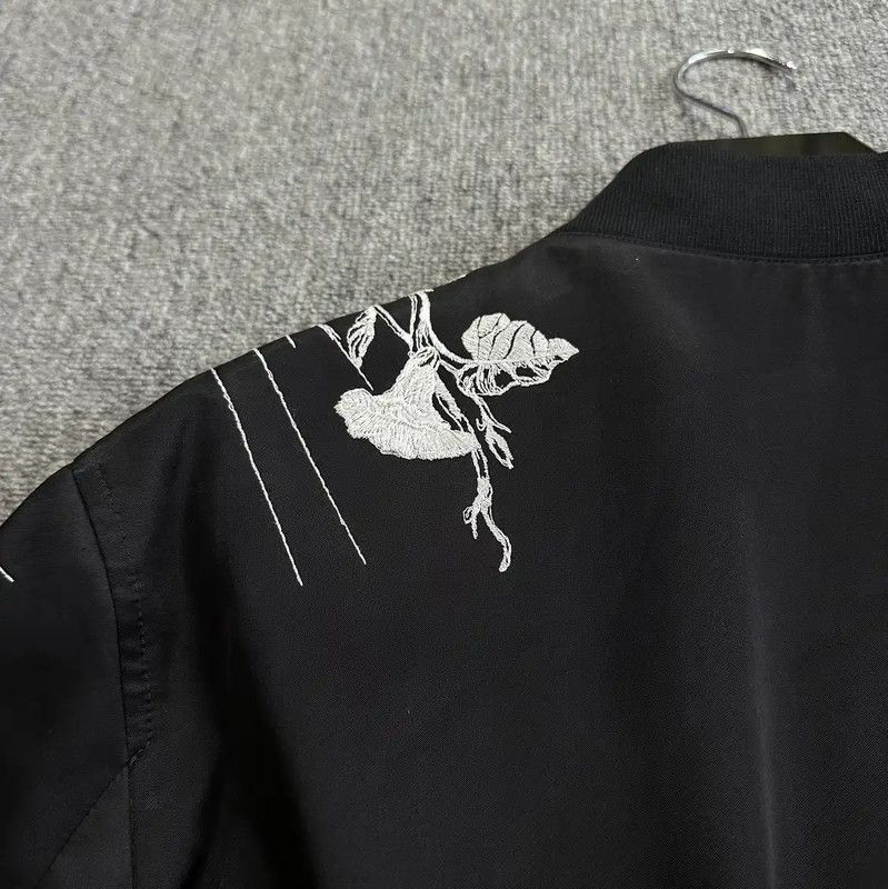Alexander McQueen Alexander McQueen Black Long Sleeve Embroidered Jacket 0089 Size US XL / EU 56 / 4 - 5 Thumbnail