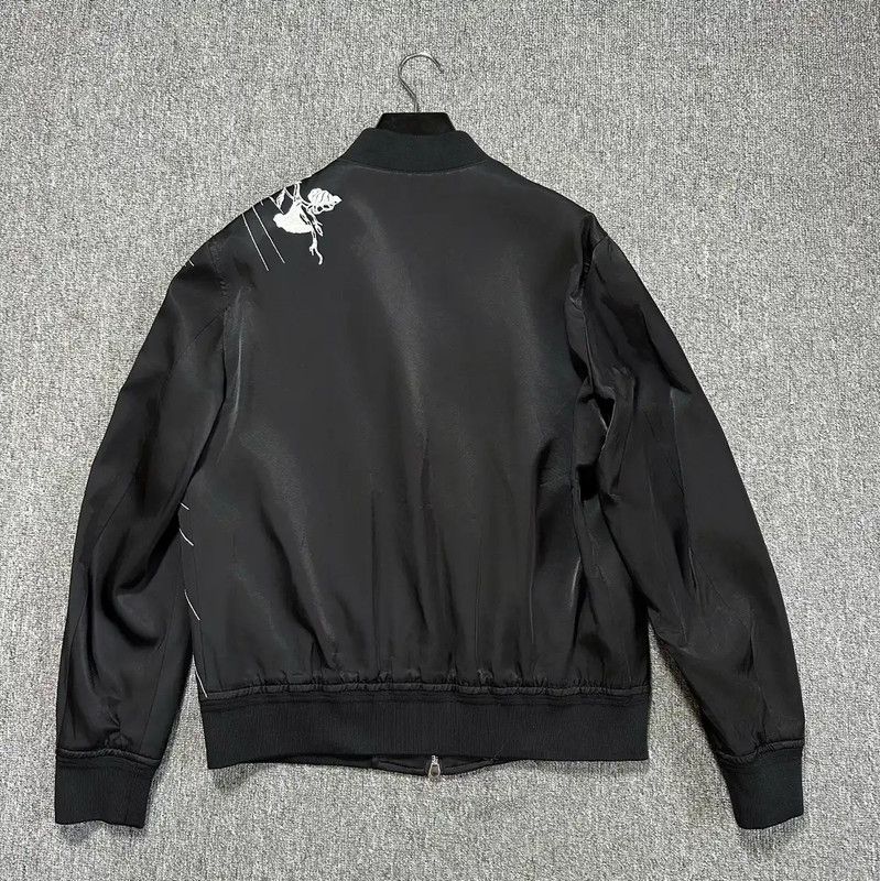 Alexander McQueen Alexander McQueen Black Long Sleeve Embroidered Jacket 0089 Size US XL / EU 56 / 4 - 4 Thumbnail