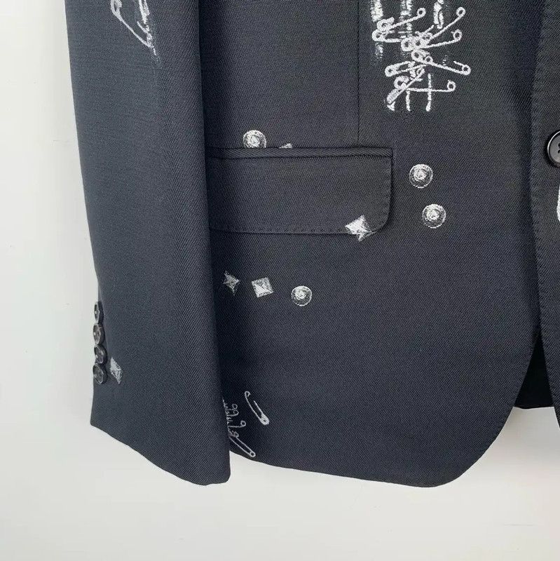 Alexander McQueen Alexander McQueen Black Wool Embellished Jacket 0089 Size US S / EU 44-46 / 1 - 4 Thumbnail