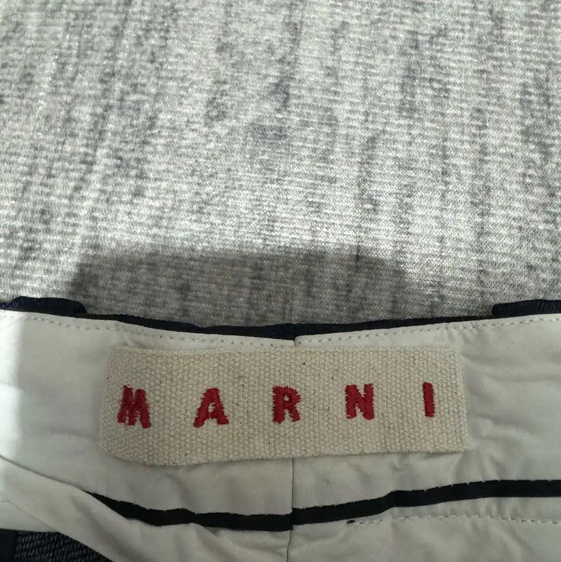 Marni Marni Men's Dark Blue Polyester Shorts 0089 Size US 27 - 3 Thumbnail