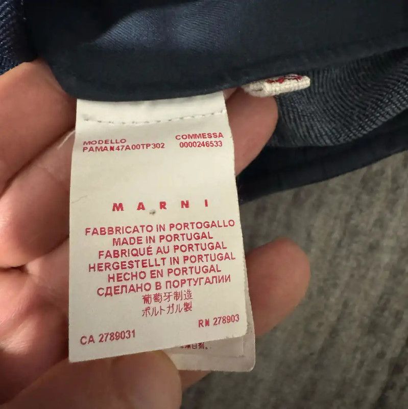 Marni Marni Men's Dark Blue Polyester Shorts 0089 Size US 27 - 4 Thumbnail