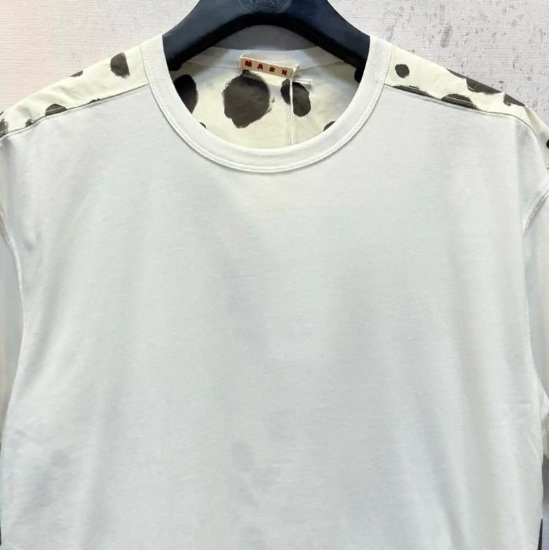 Marni Marni White Cotton Men’s T-Shirt with Print 0089 Size US L / EU 52-54 / 3 - 4 Thumbnail