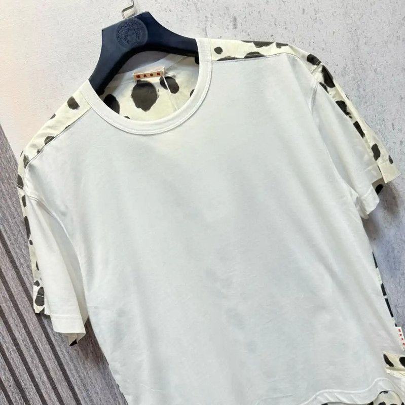 Marni Marni White Cotton Men’s T-Shirt with Print 0089 Size US L / EU 52-54 / 3 - 6 Thumbnail