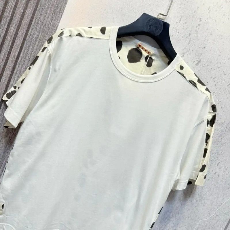 Marni Marni White Cotton Men’s T-Shirt with Print 0089 Size US L / EU 52-54 / 3 - 7 Thumbnail