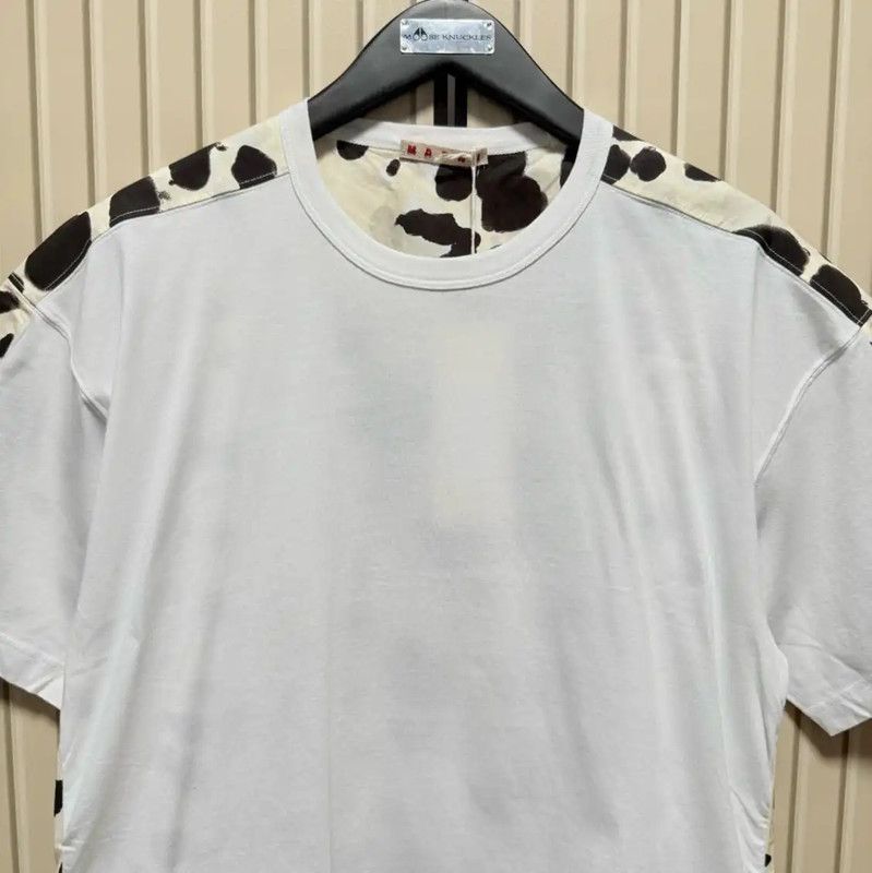 Marni Marni Men's Summer White Cotton Print T-Shirt 0089 Size US L / EU 52-54 / 3 - 4 Thumbnail