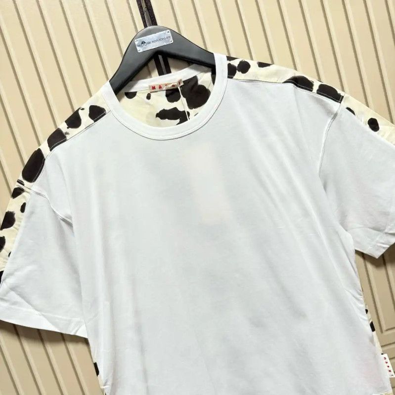 Marni Marni Men's Summer White Cotton Print T-Shirt 0089 Size US L / EU 52-54 / 3 - 8 Thumbnail