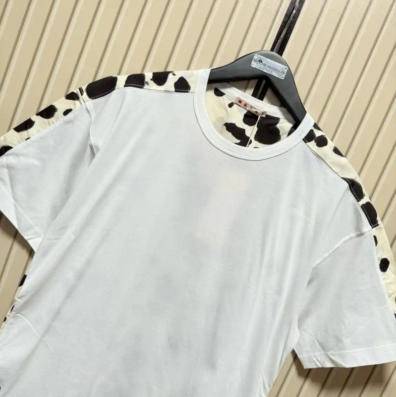 Marni Marni Men's Summer White Cotton Print T-Shirt 0089 Size US L / EU 52-54 / 3 - 7 Thumbnail