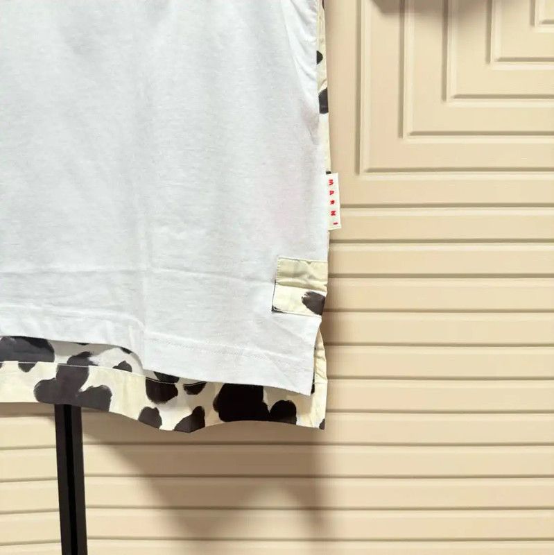 Marni Marni Men's Summer White Cotton Print T-Shirt 0089 Size US L / EU 52-54 / 3 - 6 Thumbnail