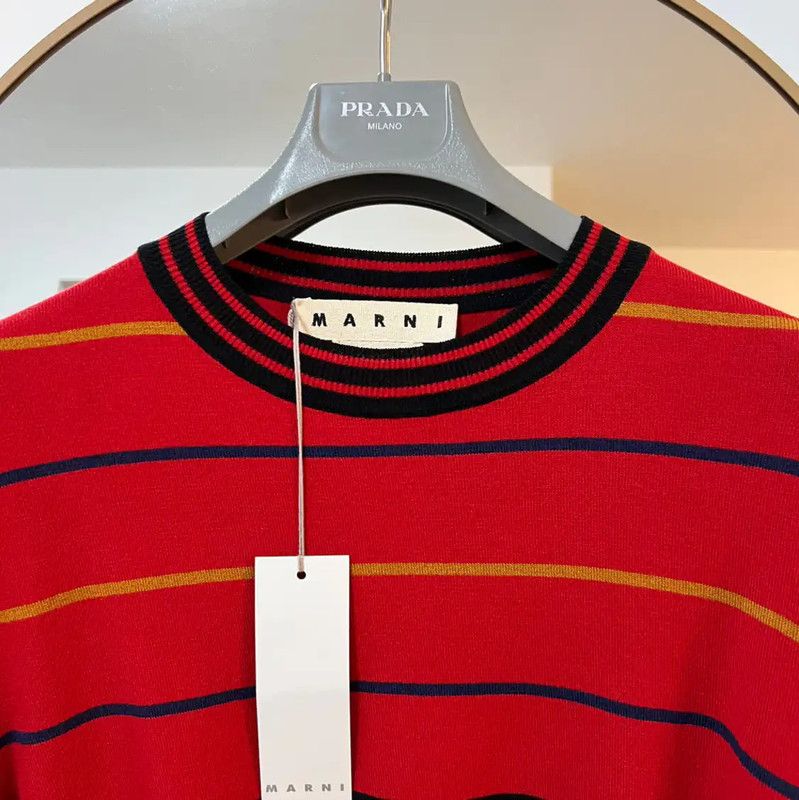 Marni Marni Multi-Color Wool Long Sleeve Sweater 0089 Size US M / EU 48-50 / 2 - 2 Thumbnail