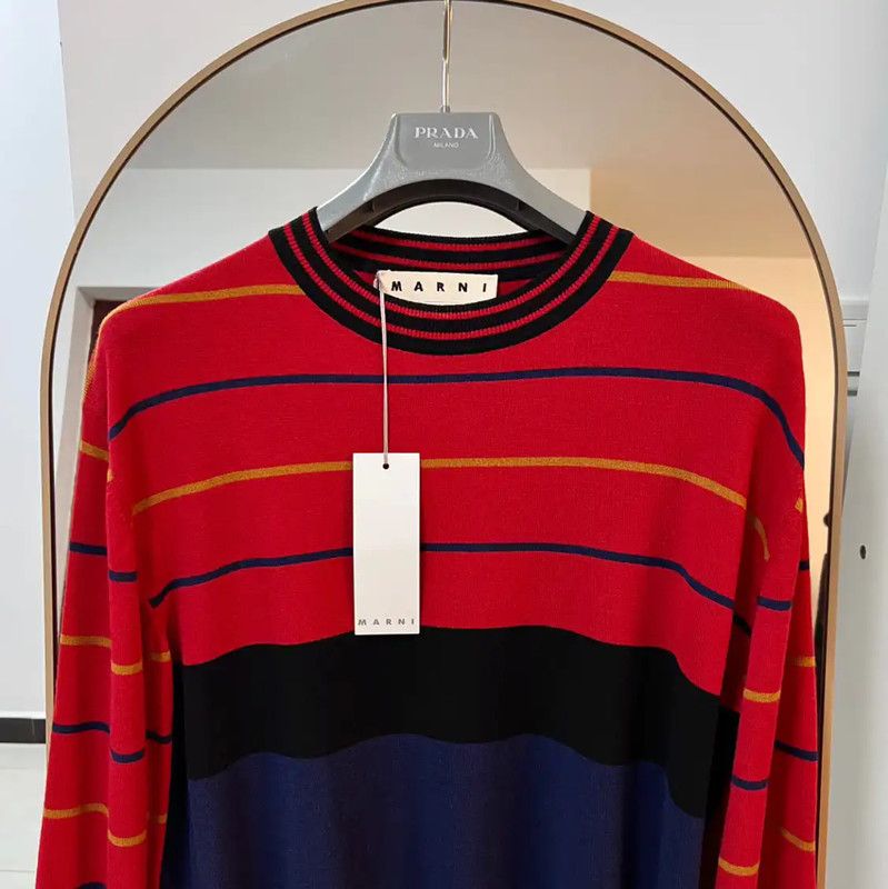 Marni Marni Multi-Color Wool Long Sleeve Sweater 0089 Size US M / EU 48-50 / 2 - 3 Thumbnail