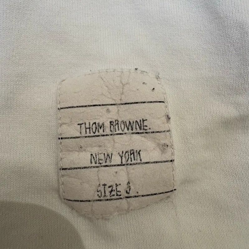 Thom Browne Thom Browne White Striped Short Sleeve T-Shirt 0089 Size US L / EU 52-54 / 3 - 7 Thumbnail