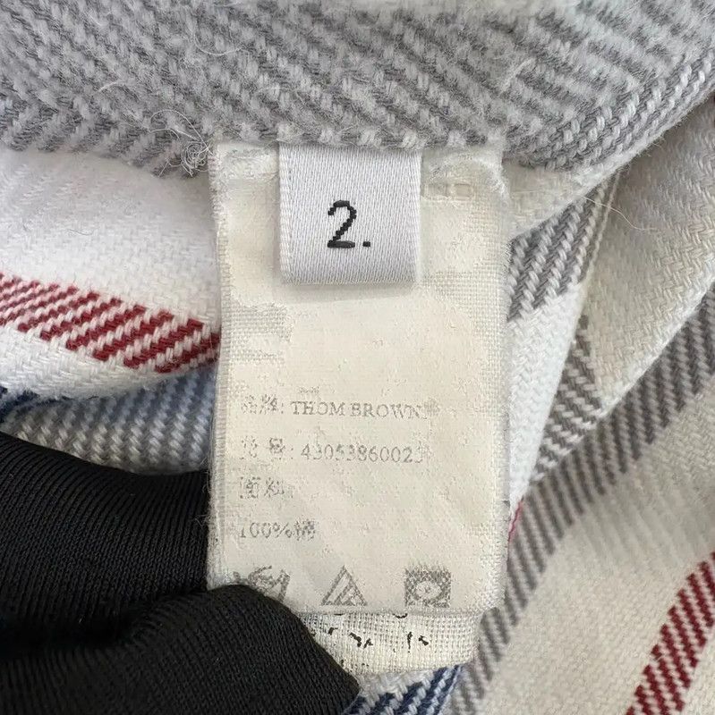 Thom Browne Thom Browne Men's Colorblock Striped Long Sleeve Shirt 0089 Size US M / EU 48-50 / 2 - 8 Thumbnail