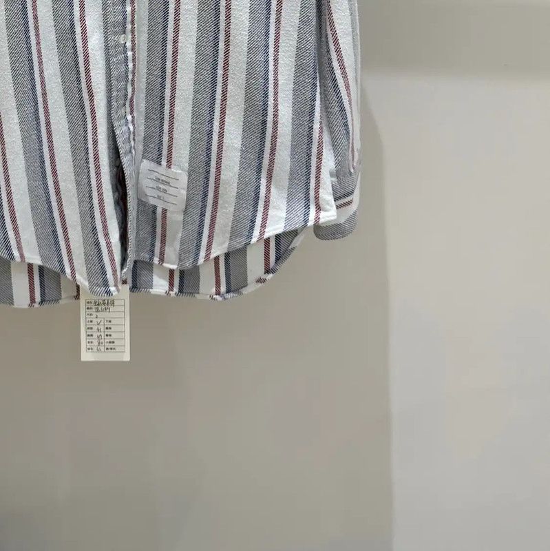 Thom Browne Thom Browne Men's Colorblock Striped Long Sleeve Shirt 0089 Size US M / EU 48-50 / 2 - 2 Thumbnail