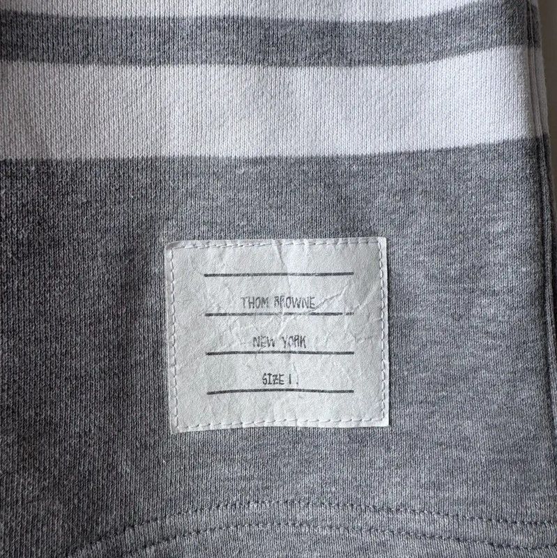Thom Browne Thom Browne Lightweight Gray Cotton Logo Shorts 0089 Size US 27 - 9 Thumbnail