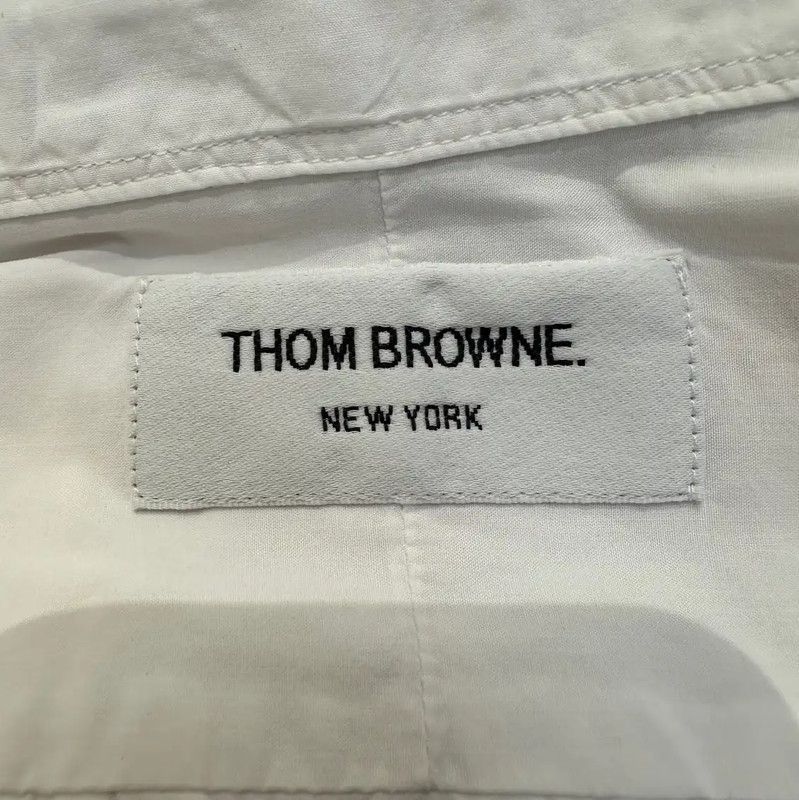 Thom Browne Thom Browne Men's Short Sleeve Striped Shirt 0089 Size US S / EU 44-46 / 1 - 6 Thumbnail