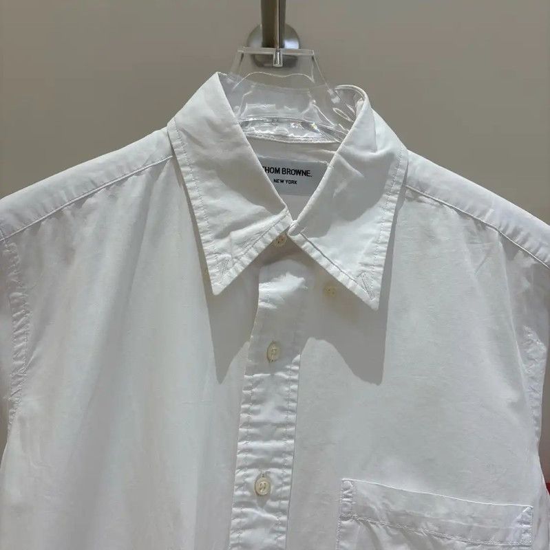 Thom Browne Thom Browne Men's Short Sleeve Striped Shirt 0089 Size US S / EU 44-46 / 1 - 3 Thumbnail