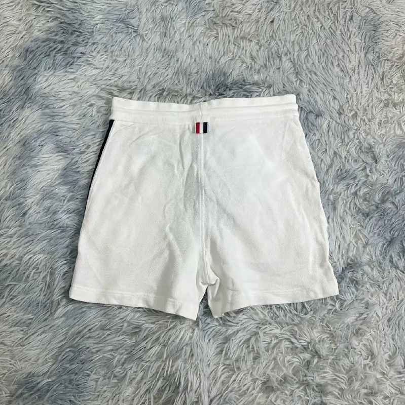 Thom Browne Thom Browne White Cotton Men's Shorts 0089 Size US 27 - 2 Thumbnail