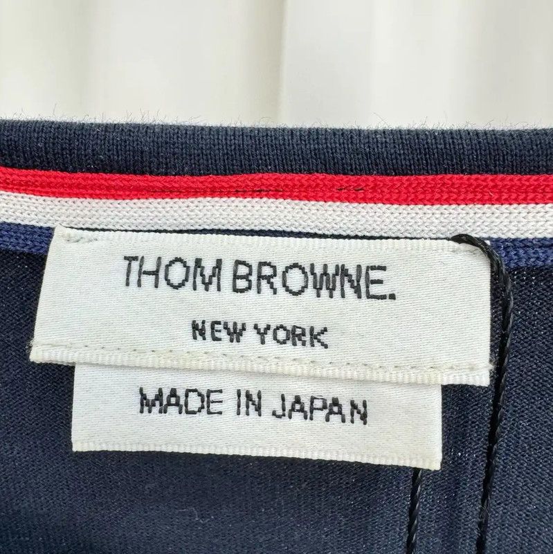Thom Browne Thom Browne Navy Striped Short Sleeve T-Shirt 0089 Size US M / EU 48-50 / 2 - 7 Thumbnail