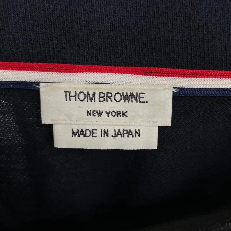 Thom Browne Thom Browne Men's Navy Blue Cotton Polo 0089 Size US M / EU 48-50 / 2 - 3 Thumbnail