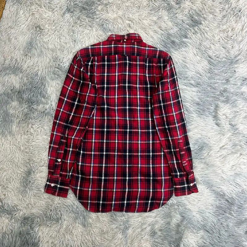 Thom Browne Thom Browne Red Plaid Cotton Shirt for Men 0089 Size US M / EU 48-50 / 2 - 2 Thumbnail